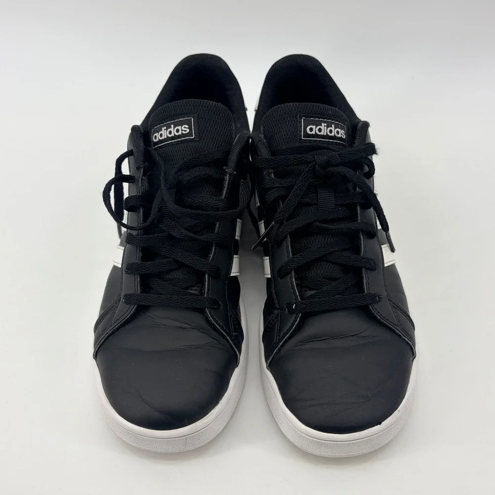 Adidas Grand Court Sneakers Kids 6 Black White EF0102 Low Top Classic Shoes